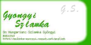 gyongyi szlamka business card